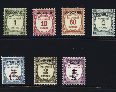 N°9 à 15, série complète des 7 valeurs, *, TB