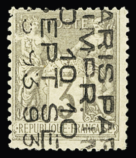 N°13 3c gris type Sage, TB
