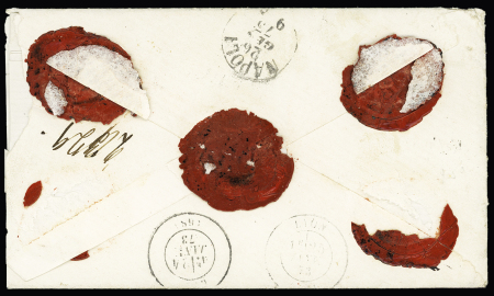 N°38 40c orange en paire +n°60 x2 (ld sur les timbres)