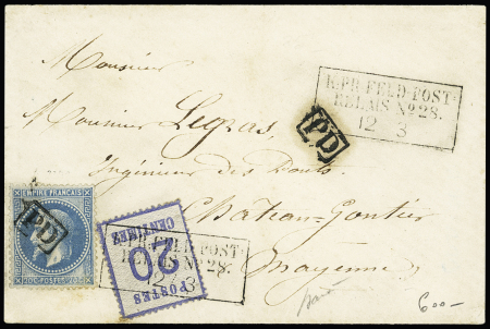 N°29A 20c bleu oblitéré PD en combinaison avec AL