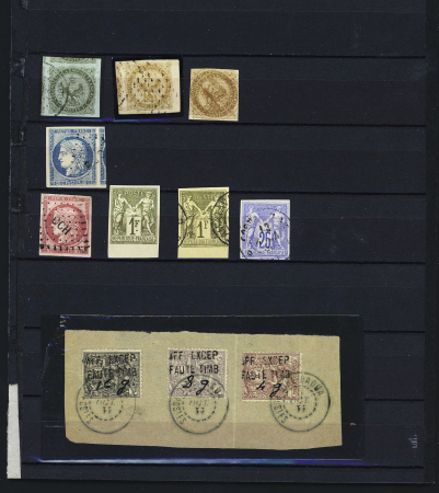 1859-1930 Colonies françaises période classique dont Nouvelles-Hébrides n°1 franchise, Terre Adélie, Algérie n°87-99, etc... plus n°5-6-7 Ethiopie, TB