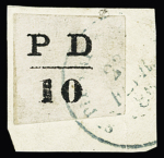 N°16, 16A et 17 PD 5, 10 et 15 c noir, obl., TB