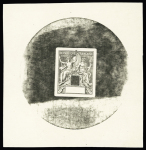 Lot de 4 essais type Groupe : 1c noir, 10c bleu, 25c noir grand format, épreuve sans valeur avec impression de la matrice, tous ND et sans légende, TB, RR 