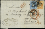Rare tarif pour les Etats-Unis avec N°31 + 46B Rare