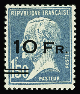 N°4 10f sur 1f50 bleu, bon centrage, neuf *, TB, R.