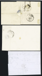 13 lettres diverses majorité Alsace-Lorraine dont 3 AFF Alsace n°6 OBL CAD "Colmar" (1871). TB