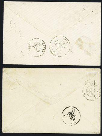 13 lettres diverses majorité Alsace-Lorraine dont 3 AFF Alsace n°6 OBL CAD "Colmar" (1871). TB