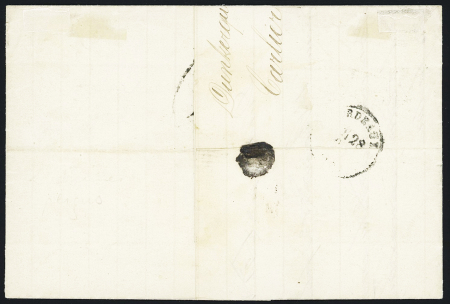 LST AFF en numéraire faute de timbres avec CAD T17 Dunkerque (21 dec 1870) + "PP" encadré rouge. TB