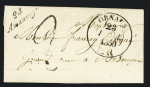 DOUBS : Amencey : cursive "24 Amancey" + T13 Ornans (1850), ind 15. TB