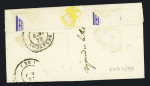 DOUBS : Amencey : cursive "24 Amancey" + T13 Ornans (1850), ind 15. TB