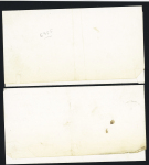 2 lettres avec timbre-taxe n°2 OBL T15 Audeux (21 avril et 6 mai 1860). TB