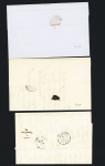 Audincourt - 3 lettres avec cursive "24 Audincourt" (1852 et 1853), ind 13 chaque. TB