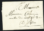 5 lettres avec MP de Besançon datées : L n°11 (1767 - ind 11), L n°12 (1763 - ind 14), L n°13 (1784 - ind 13), l n°13 (1778 et 1784, ind 13 chaque). TB
