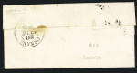 Cursive "24 Bonnevaux" + T13 Pontarlier (19 fev 1849), ind 19. TB