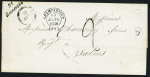 Cursive "24 Bonnevaux" + dateur "B" + T14 Champagnole