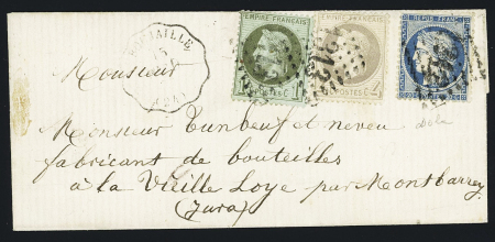 Boujaille N°25 + 27 + 37 OBL GC 1313 + CAD conv. Station "Boujaille PER-D" (19.9.71) sur lettre. TB