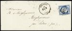 N°60 OBL GC 456 + CAD conv. Sta "Franois DIJ. M" (1873) sur lettre, ind 19, jolie pièce