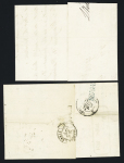2 lettres : n°37 OBL losange de points "BES.P" + CAD conv station "L'Isle-s-le-Doubs MONTB.B" (1871) et n°29 OBL PC du GC 420 + CAD conv sta "L'Isle-s-le-Doubs B.MONTB" (1869), ind 19 et ind 18. TB lot