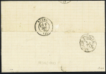 N°60 OBL bureau de passe 1307 + CAD conv. Station "Laissey M.DIJ" (1872), ind 19. Rare et TB