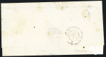 N°4, filet effleuré, OBL grille + cursive "24 Landresse" (bonne frappe pour cette cursive difficile) + CAD T15 "Pierrefontaine les Varans" (1850), ind 22