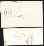 Maiche : 2 LST avec cursive "24 Maiche" + T13 "St Hippolyte-s-le-Doubs" (1843) et T14 Morteau (1842), ind 12 chque. TB