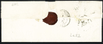 Levier : n°3 OBL grille + T15 Levier (28 juin 1850) + "OR" de Maillot sur lettre, ind 18. TB
