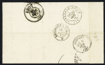 Moncey - N°60 OBL losange de points "BESP" + CAD conv. Station "Moncey Vl BES" (1875) sur lettre, ind 14. TB