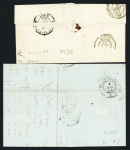2 lettres : AFF n°10, OBL PC 2069  + T15 "Montbéliard"