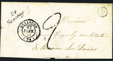 Nancray : LST avec cursive "24 Nancray" + T15 Besançon