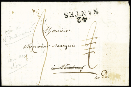 MP "Deb 42 Paimoeuf" (1825), ind 21. Rare et TB