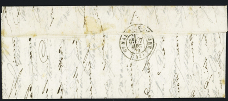 N°37 OBL étoile 7 + CAD "Paris R. des Vlles HAUDRtes" (3 dec 70) sur ballon monté pour St Nazaire avec arrivée 7 dec (Le Franklin). TB, cote 450€