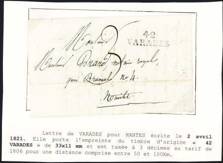 MP "42 Varades" (33 x 11mm) (1821), ind 12. TB