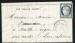 Vieille Vigne : n°37 OBL étoile 15 + CAD "Paris R. Bonaparte" (21 janv 71) sur dépêche-ballon n°24 pour Vieille Vigne près Nantes avec arrivée Nantes 28 janv 71 (Le Général Daumesnil). TB