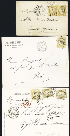 Ensemble de 49 lettres avec étoiles de Paris dont pièces intérressantes (petite étoile 7, GC 20, étoile évidée, etc..) très bon début de collection à voir, qualité sélectionnée