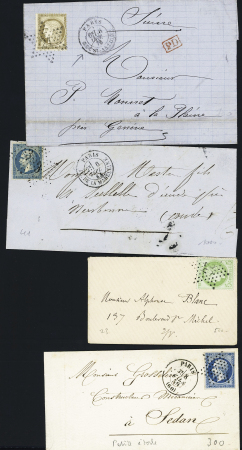 Ensemble de 49 lettres avec étoiles de Paris dont pièces intérressantes (petite étoile 7, GC 20, étoile évidée, etc..) très bon début de collection à voir, qualité sélectionnée