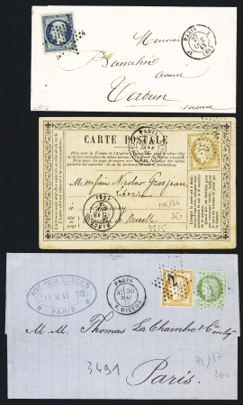 Ensemble de 49 lettres avec étoiles de Paris dont pièces intérressantes (petite étoile 7, GC 20, étoile évidée, etc..) très bon début de collection à voir, qualité sélectionnée