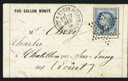 LE COLONEL CHARRAS n°29 OBL étoile 39 + CAD "Paris