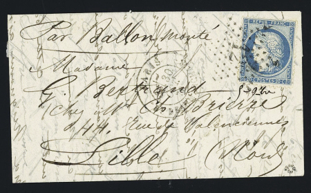 LE FULTON n°37 OBL étoile 12 + T17 "Paris Bt Beaumarchais"