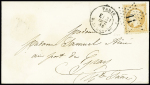 N°23 OBL étoile 11 + CAD rond "Paris R. St Honoré E1" (1865) sur lettre, ind 19. TB