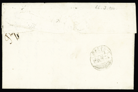 N°30, 3 pièces, OBL étoile muette + CAD octogonal "Paris (60) E3" (1870) sur lettre pour Bâle, ind 19. TB