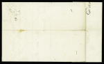 N°22 OBL GC 1710 + T15 "Gravelines boite mobile" (1866) sur lettre de Dunkerque pour Bordeaux, ind 22