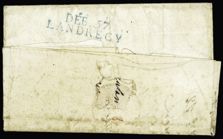 MP bleue "Deb 57 Landrecy" (1820), ind 23, RR et TB.