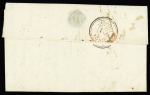 Lettre avec cachet d'essai rect "Lille 57 11 fevrier 1828", ind 23. TB. Certificat Pothion