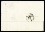 N°3 en paire OBL grille + T13 Lille (1849) sur lettre pour Saint-Quentin. TB