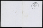 N°28 OBL losange de points "LIL P" + CAD ambulant de nuit "Lille à Paris D" (1868) sur lettre pour Fives-Lille avec mention manuscrite "Boite de Lille". TB