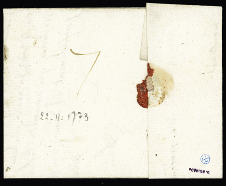 SOMME : MP ornée "Montdidier" (L n°5, 1773), ind 29, ex collection Lenain, RR et TB