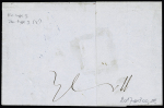 Alsace n°5 + 6 OBL cachet rond provisoire "Rouen 1871" sur lettre pour Paris AFF à 30c par la voie de Belgique. TB