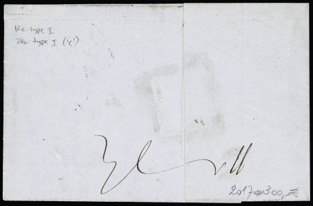 Alsace n°5 + 6 OBL cachet rond provisoire "Rouen 1871" sur lettre pour Paris AFF à 30c par la voie de Belgique. TB