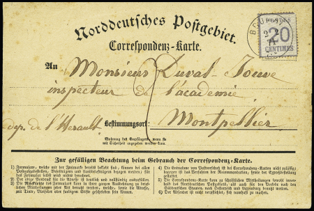 Alsace n°6 OBL CAD "BRUMATH" (2.2.71) sur carte postale