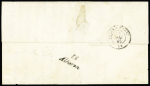 Bouches du Rhône : cursive "12 Alboron" au verso en arrivée (1852), ind 23, rare et TB